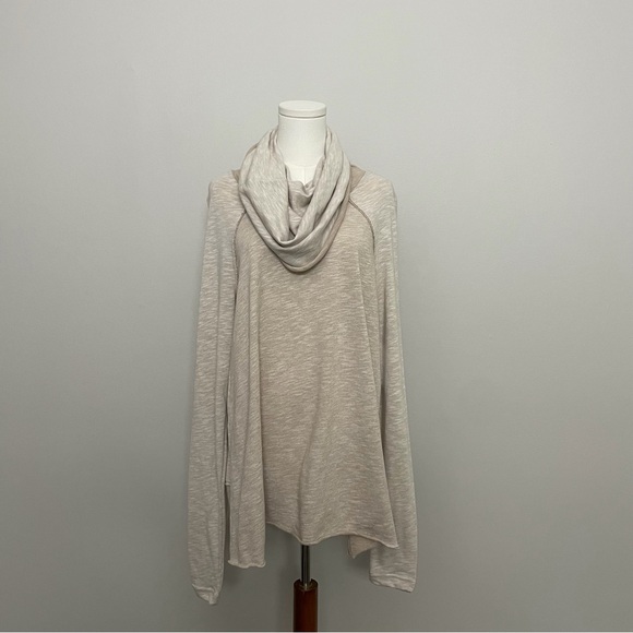 Free People Tops - Free People Beach Top Tunic Two Body Corps Deux Cowl Relaxed Fit Lounge Oatmeal